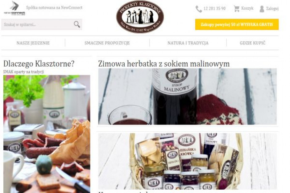Produkty Klasztorne: Wzrost straty netto konsekwencją zaistnienia w sieci Freshmarket