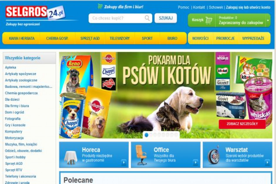 fot. selgros24.pl Selgros wprowadza artykuły spożywcze do sklepu on-line