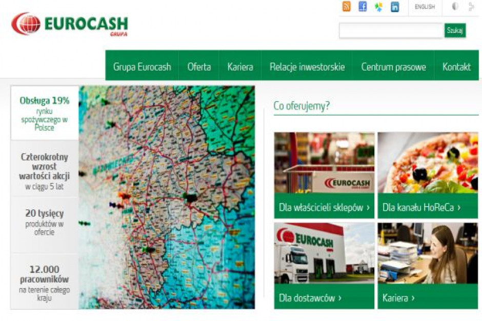 Fot. za eurocash.pl Sprzedaż Eurocashu w I kw. wzrosła o 24 proc. dzięki akwizycjom, 3 mln zł netto straty