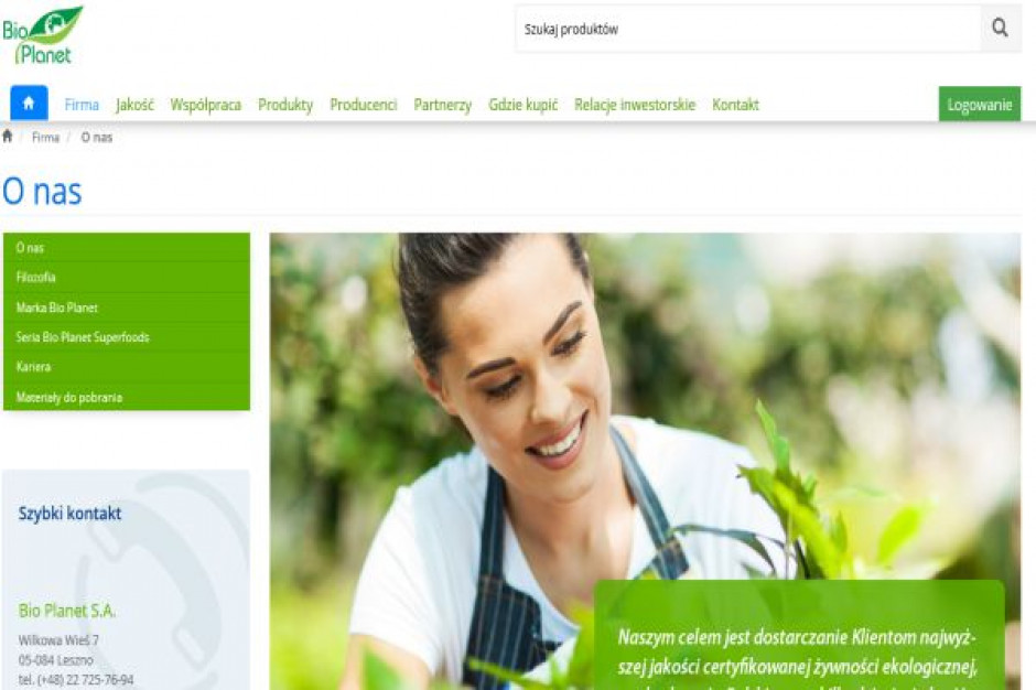 Bio Planet z 34-proc. wzrostem sprzedaży w I kw. br.