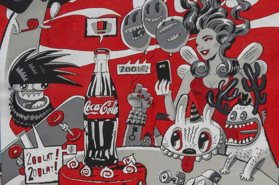 Fot. za wirtualnemedia.pl Murale z okazji jubileuszu stulecia butelki Coca-Coli