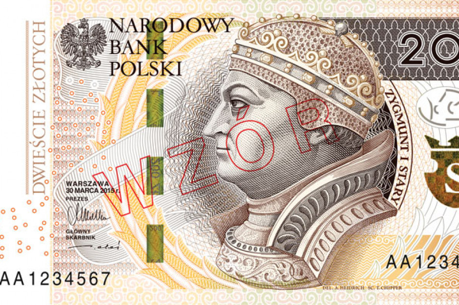 Wzór nowego banknotu fot. NBP W lutym 2016 r. do obiegu trafi kolejny zmodernizowany banknot