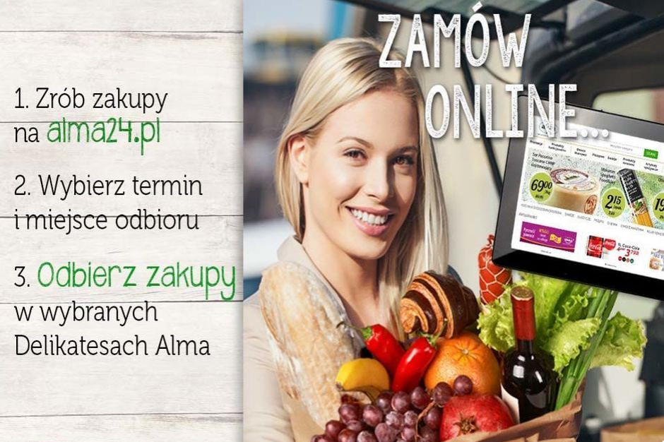 Alma promuje nową usługę, fot. za alma24.pl Alma promuje usługę click&collect