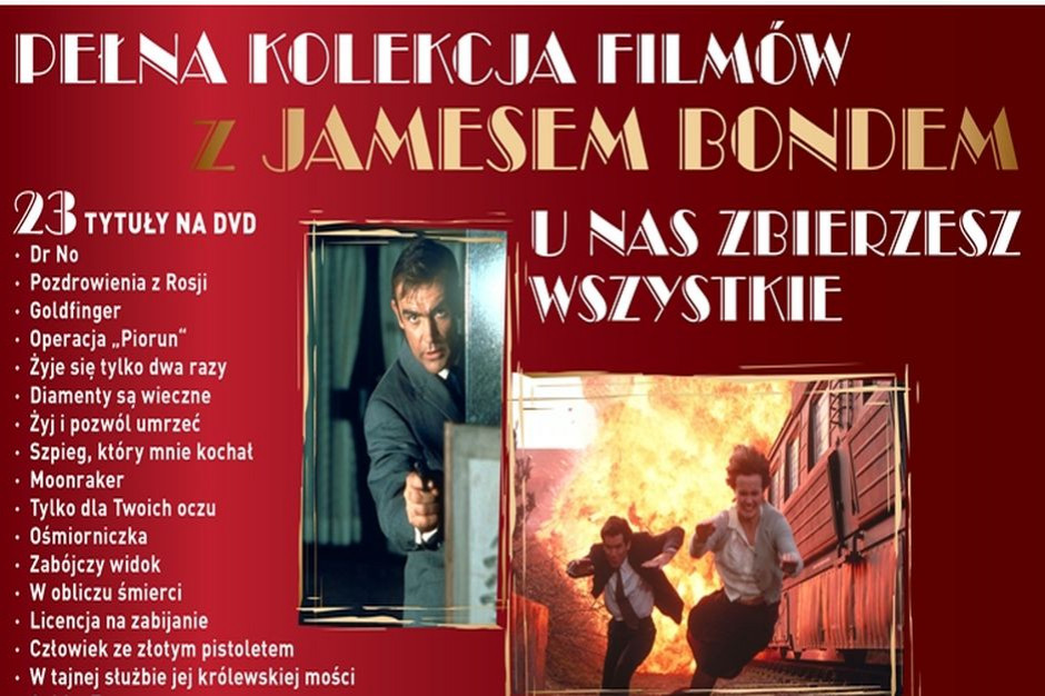Lidl chce skorzystać na zainteresowaniu kinomanów nowym Bondem, fot. za Lidl.pl Nowy Bond wchodzi do kin. Lidl reaguje i wprowadza do sprzedaży kolekcję filmów o agencie 007
