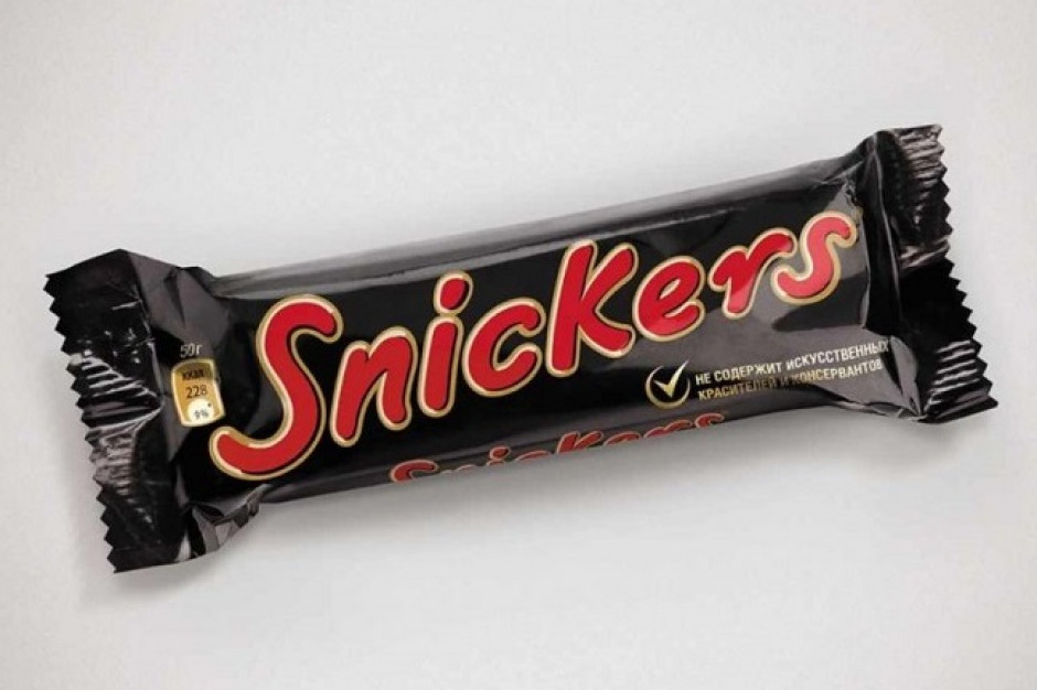 Fot. mat.pras. Snickers w opakowaniach Marsa, Twixa i Bounty