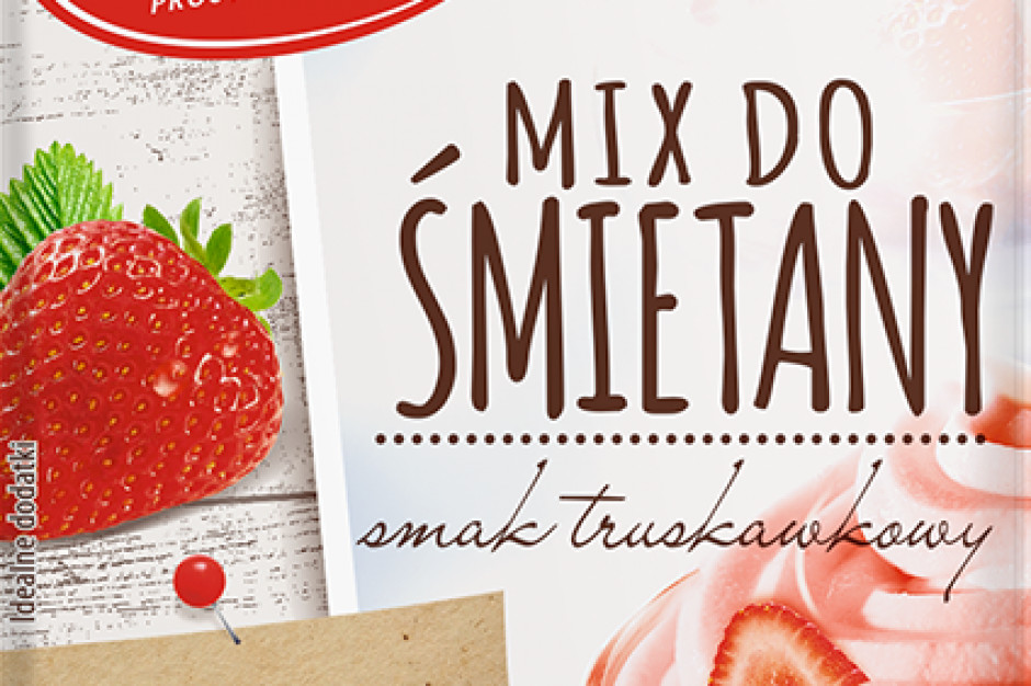 Fot. mat.pras. Truskawkowy Mix do śmietany Delecta