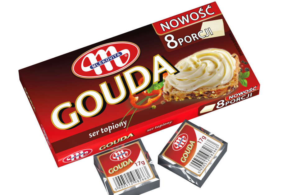 Fot. mat.pras. Ser Gouda topiony w kostkach od Mlekovity