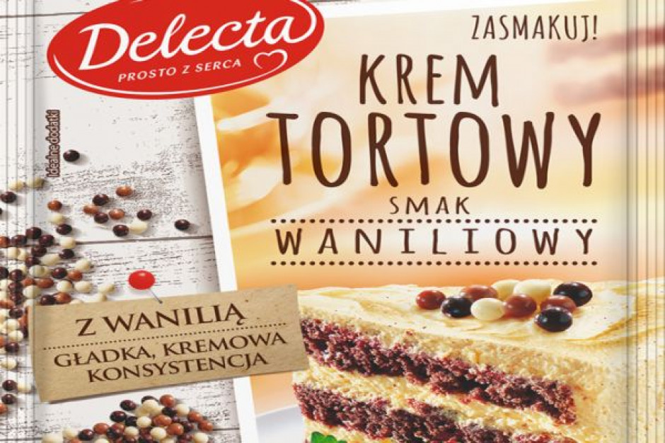Krem tortowy z dodatkiem naturalnej wanilii - nowość od marki Delecta