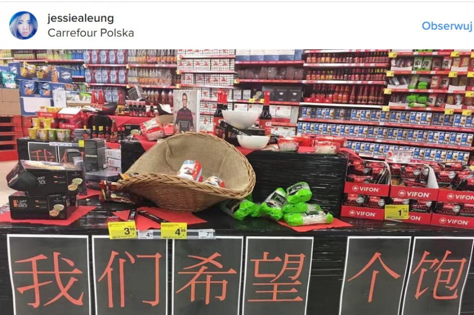 Fot. jessiealeung/Instagram Językowa wpadka Carrefoura