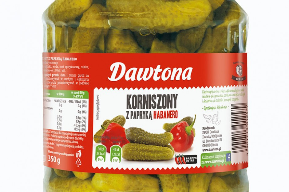 Fot. Dawtona Korniszony z papryką habanero od Dawtony