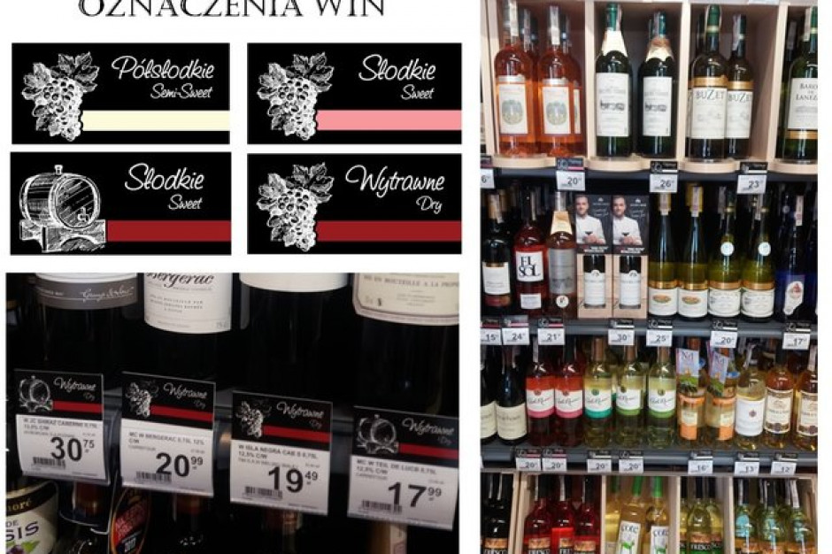 Na zdj. półka z winami, Fot. Carrefour Polska Carrefour wprowadza nowe minikoncepty w sklepach franczyzowych (galeria)