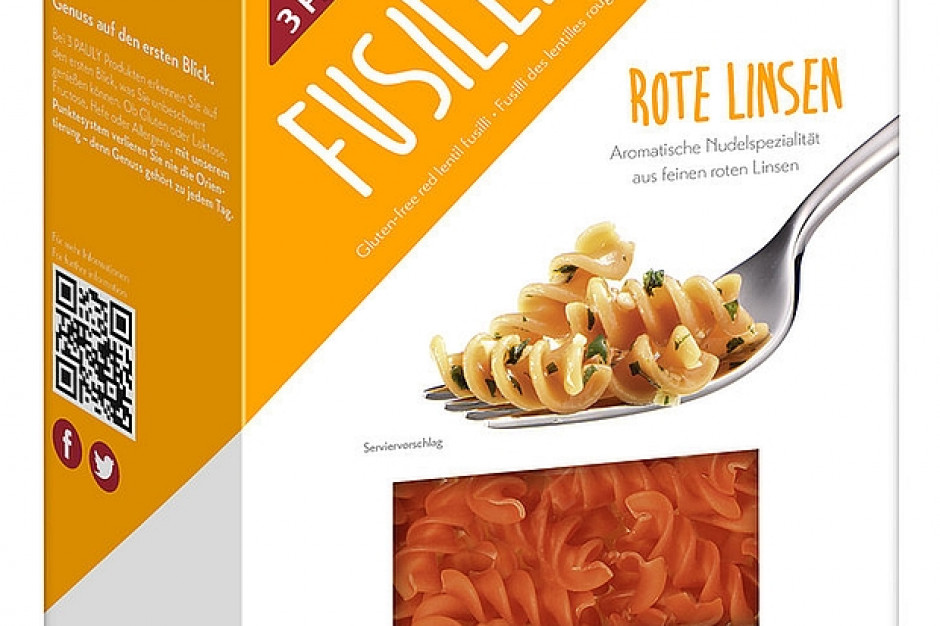 fot. materiały prasowe Bezglutenowy Makaron Fusilli z czerwonej soczewicy marki 3 Pauly