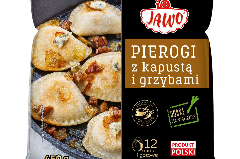 fot. materiały prasowe Pierogi z kapustą i grzybami Jawo w nowym opakowaniu