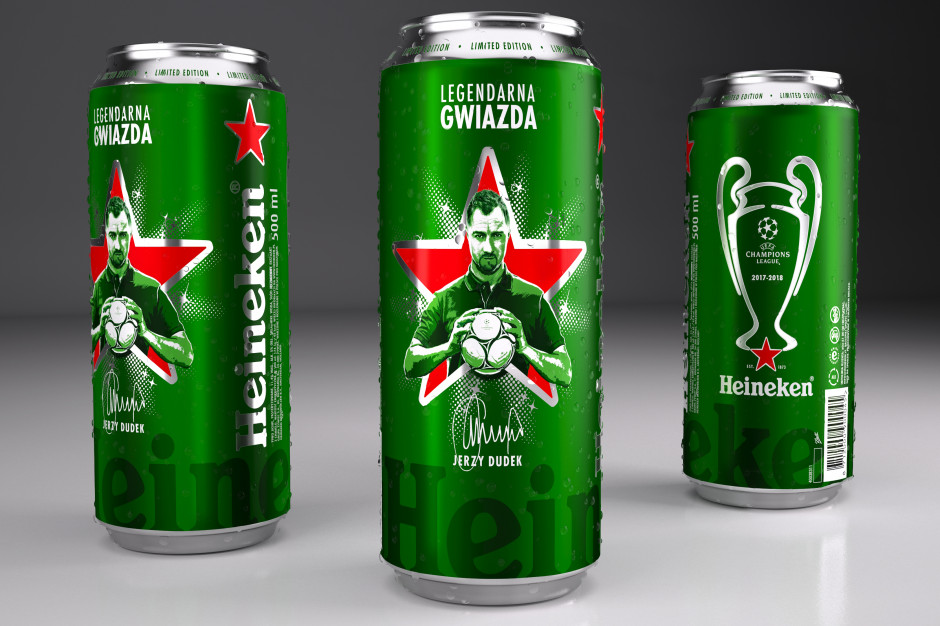 Fot. materiały prasowe Jerzy Dudek na limitowanej edycji puszki Heinekena