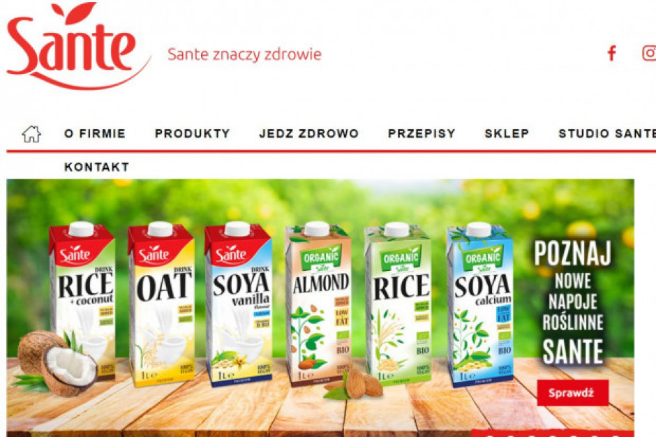 Fot. materiały prasowe Sante poszerza ofertę napojów roślinnych