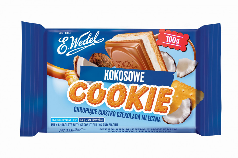 Fot. materiały prasowe Czekolada Cookie od E.Wedla w nowych smakach i mniejszej gramaturze
