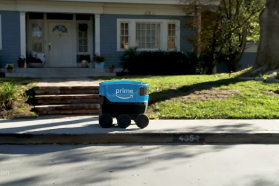 Fot. za Amazon, Youtube Roboty dostarczą paczki klientom Amazona (video)