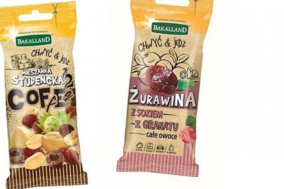 Fot. materiały prasowe Bakalland uzupełnia linię bakalii przekąskowych „Chwyć&Jedz”