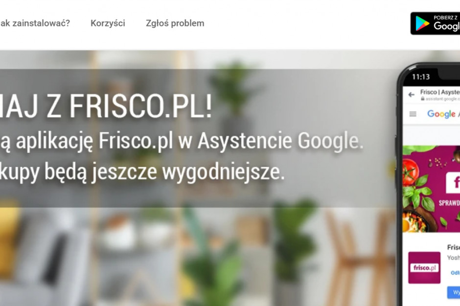 Zakupy na Frisco.pl z asystentem Google