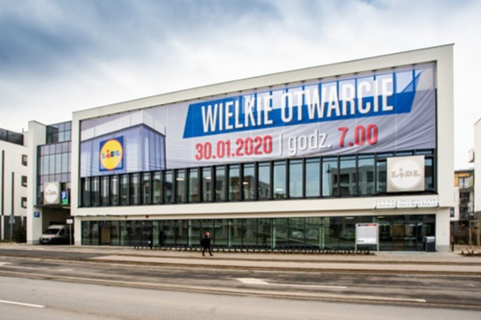 Lidl z piętrowym sklepem w Wilanowie