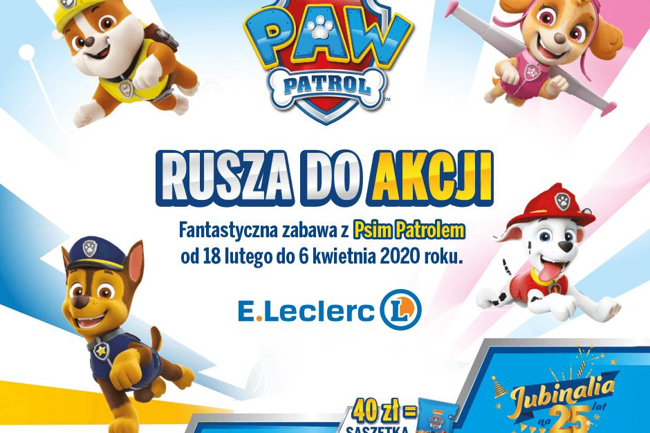 Fot. materiały prasowe E.Leclerc wspiera sprzedaż loterią z bohaterami z „Psiego Patrolu”