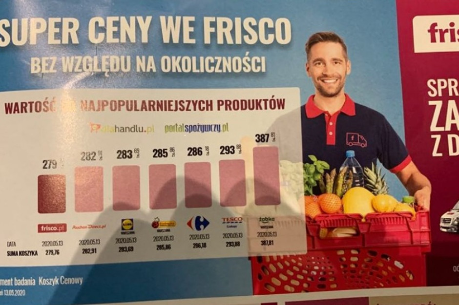 fot. zrzut z ulotki Frisco.pl Frisco.pl posługuje się notowaniami Koszyka cenowego, których nie było