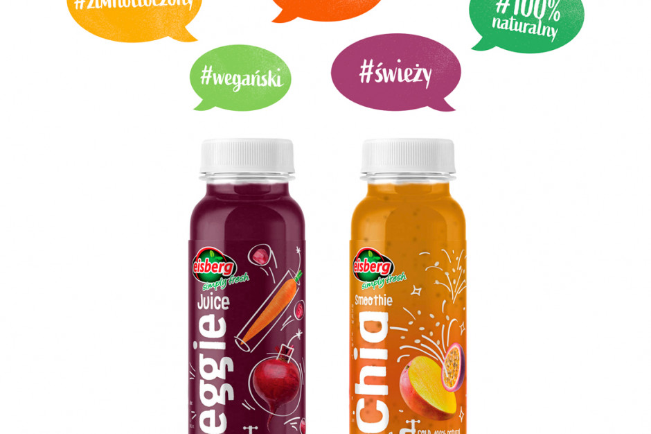 fot. mat. pras. Veggie Juice i Chia Smoothie – marka Eisberg wprowadza nowe smaki