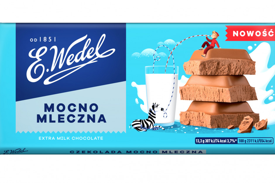 fot. Wedel Rynek tabliczek czekolady wart 2,14 mld zł. Wedel wchodzi z linią Mocno Mleczna