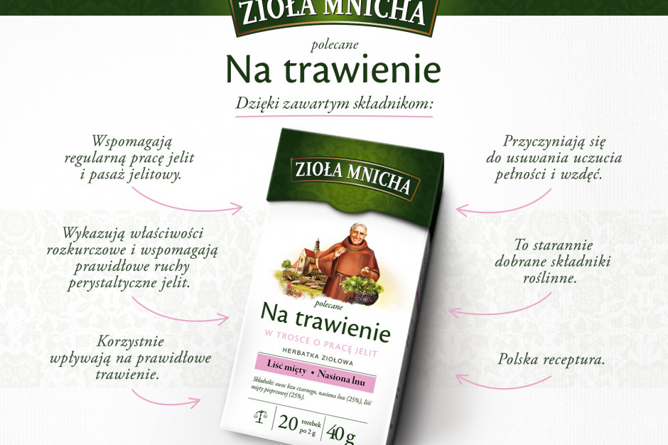 fot. mat. pras. Herbatki ziołowe Zioła Mnicha w ofercie Herbapol