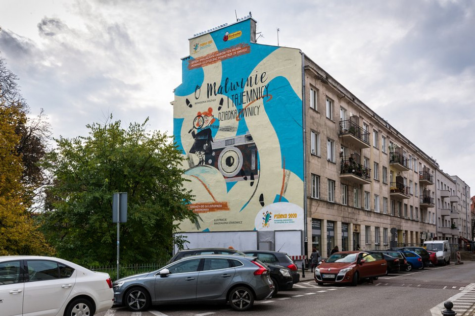 fot. materiały prasowe Na warszawskim Powiślu Biedronka odsłoniła antysmogowy mural