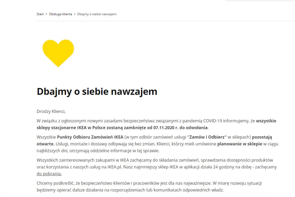 fot, IKEA Sklepy meblowe od soboty zamykają się. Zaskoczone treścią rozporządzenia