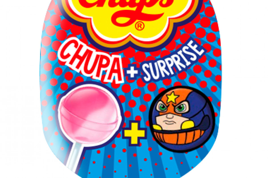fot. mat. pras. Chups Surprise Grippy Heroes - lizak z zabawką