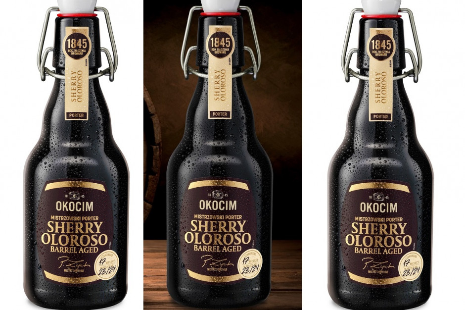 Fot. materiały prasowe Limitowana edycja Porteru Sherry Oloroso Barrel Aged marki Okocim