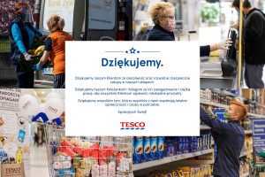 Tesco dziękuje w kampanii pracownikom i klientom