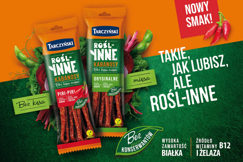 fot. kabanosy roślinne Tarczyński Roślinne Piri-Piri od Tarczyńskiego