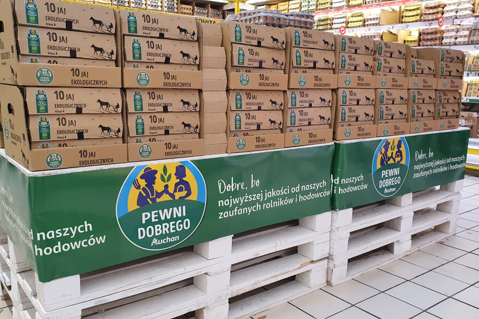 Auchan zapowiada całkowite wycofanie jaj z chowu katkowego, fot. mat. pras. Auchan wycofa ze sprzedaży jaja z chowu klatkowego