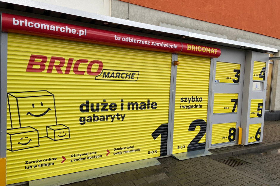 Bricomaty działają przy prawie co trzecim sklepie Bricomarché. Fot. materiały prasowe Bricomarché rozwija sieć automatów do odbioru zamówień