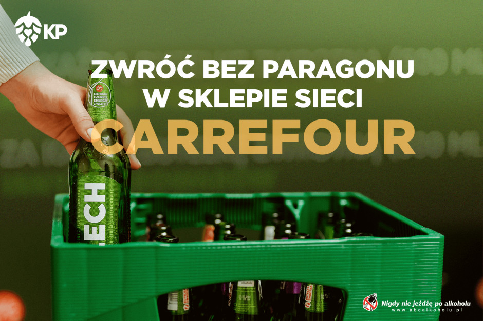 Fot. materiały prasowe Kompania Piwowarska i Carrefour razem w akcji zwrotu butelek bez paragonu