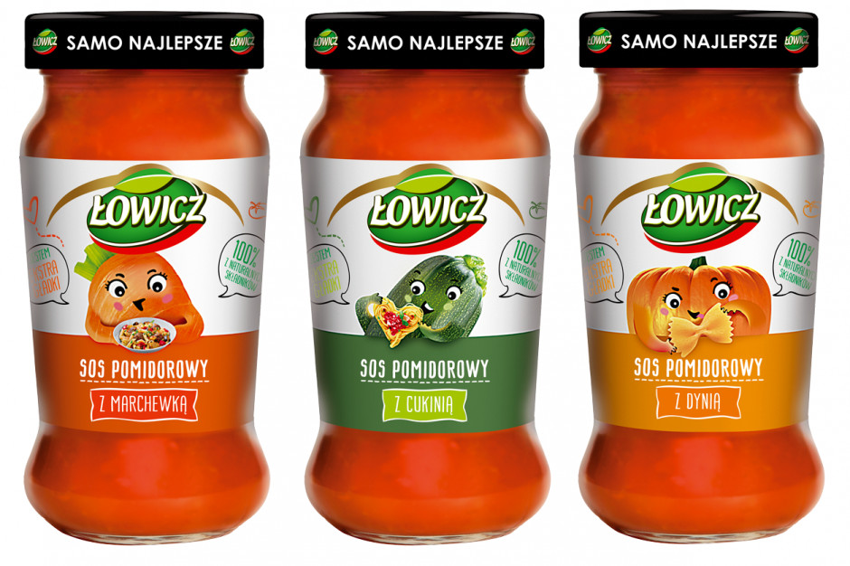 Łowicz z ofertą sosów dla dzieci, fot. mat. pras. Warzywne sosy Łowicz dla najmłodszych