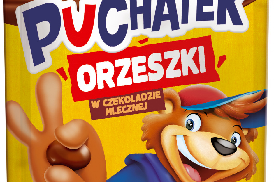 Puchatek poszerza swoją ofertę produktową o zupełnie nową kategorię, fot. mat. pras. Orzeszki w czekoladzie mlecznej Puchatek