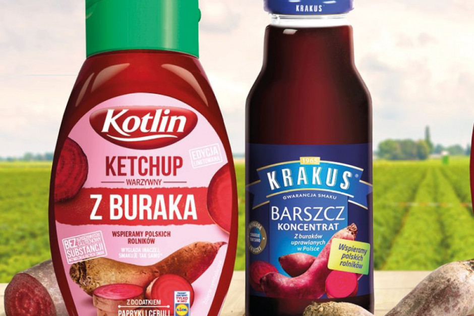 Lidl wprowadza na swoje sklepowe półki produkty z krzywych buraków, wytworzone w zakładach Maspex. Fot. materiały prasowe Lidl i Maspex oferują przetwory z krzywych buraków