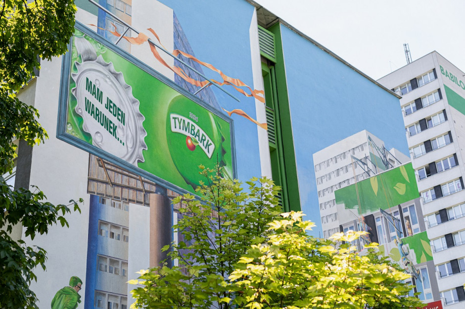 Mural Tymbarku można obejrzeć na Miasteczku Studenckim AGH od ul. Nawojki, fot. mat. pras. Mural Tymbarku na AGH