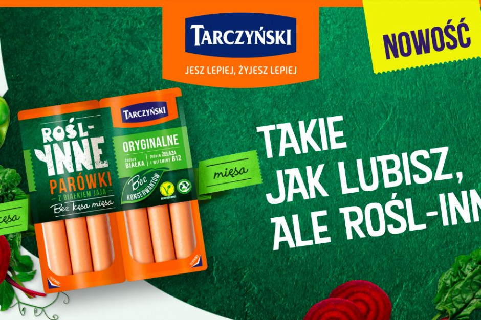 Marka Tarczyński od października 2020 roku rozbudowuje asortyment roślinnych produktów. Fot. materiały prasowe Roślinne parówki od marki Tarczyński