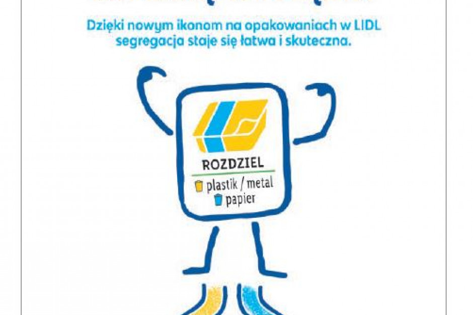 fot. nowe oznaczenia na opakowaniach Lidla mają ułatwić segregację Lidl wprowadza piktogramy ułatwiające segregację opakowań