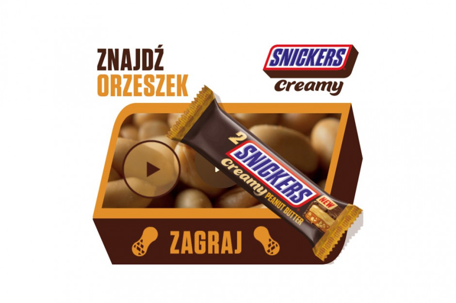 Zrealizowana we współpracy z Sataku zabawa na urządzenia mobline polega na znalezieniu fistaszka, który nie pasuje do pozostałych, fot. mat. pras. Gra wspiera nowość Snickersa - Creamy Peanut Butter