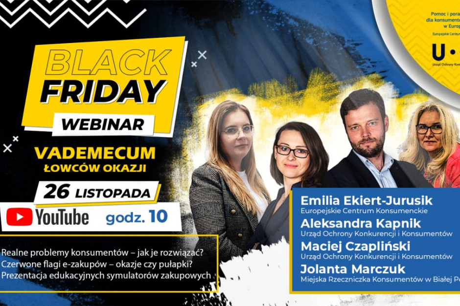 UOKiK przestrzega przed pozornymi promocjami na Black Friday. Fot. UOKiK UOKiK przestrzega przed pozornymi promocjami na Black Friday
