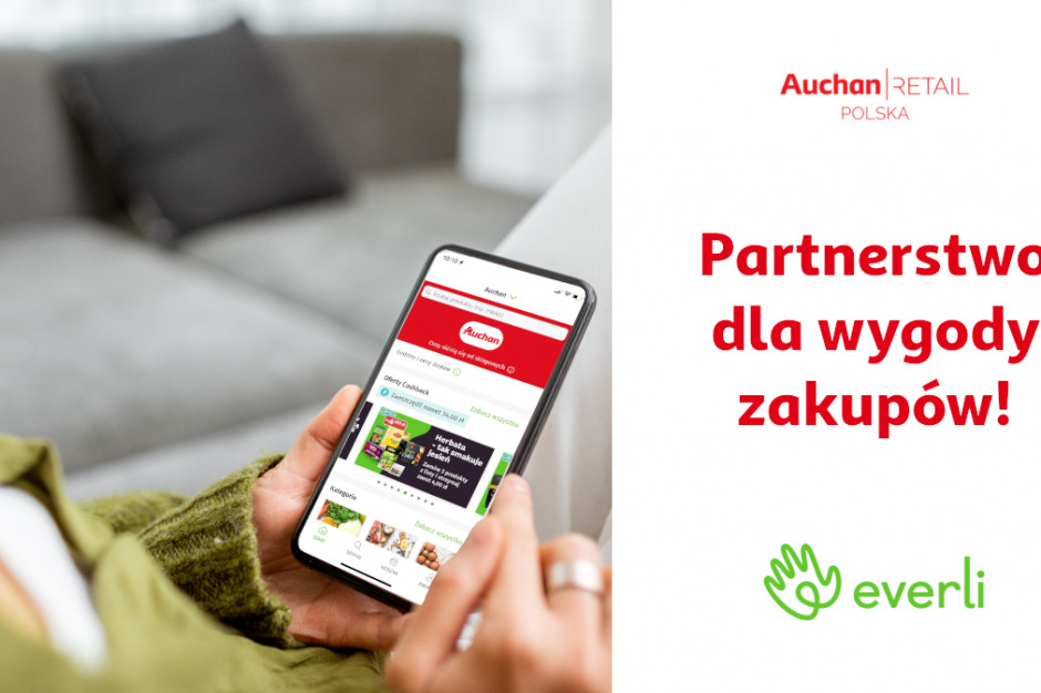 Everli, dawniej Szopi, ponownie z Auchan, fot. mat. pras. Auchan: Zakupy z Everli w 73 sklepach