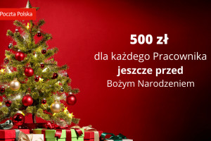 Poczta Polska: 500 zł dodatku dla pracowników przed Świętami