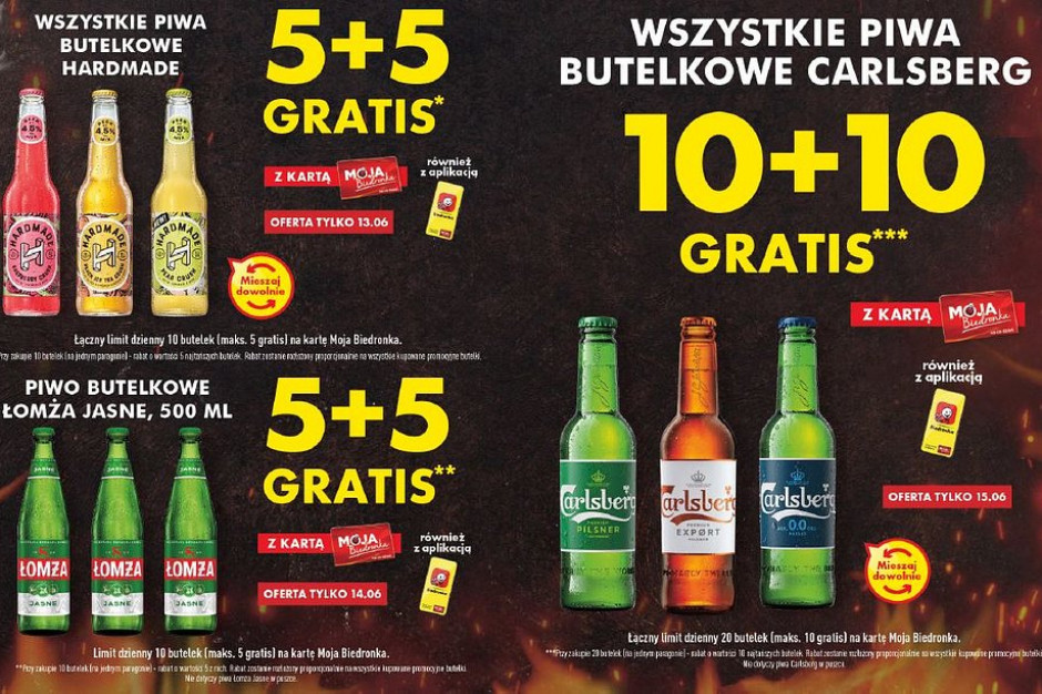 Długi weekend z Biedronką: Promocja 20 piw gratis