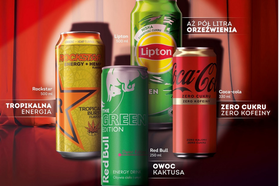 Nowości w Żabce: Napoje energetyczne, Coca-Cola bez kofeiny, Tymbark w puszce i nowy smak Fanty